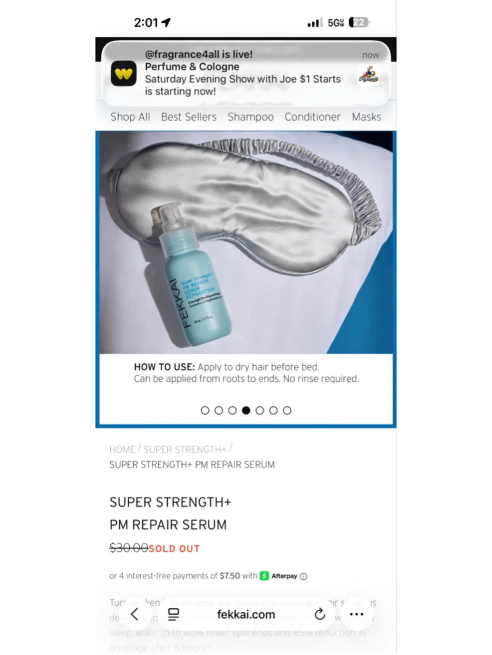 Fekkai Women's Super Strength+ PM Repair Serum, 50ml